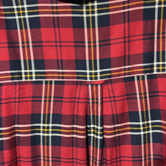 Emanuel Ungaro Liberte 3x vintage plain deep navy blackish plaid blouse euc - Picture 6 of 8